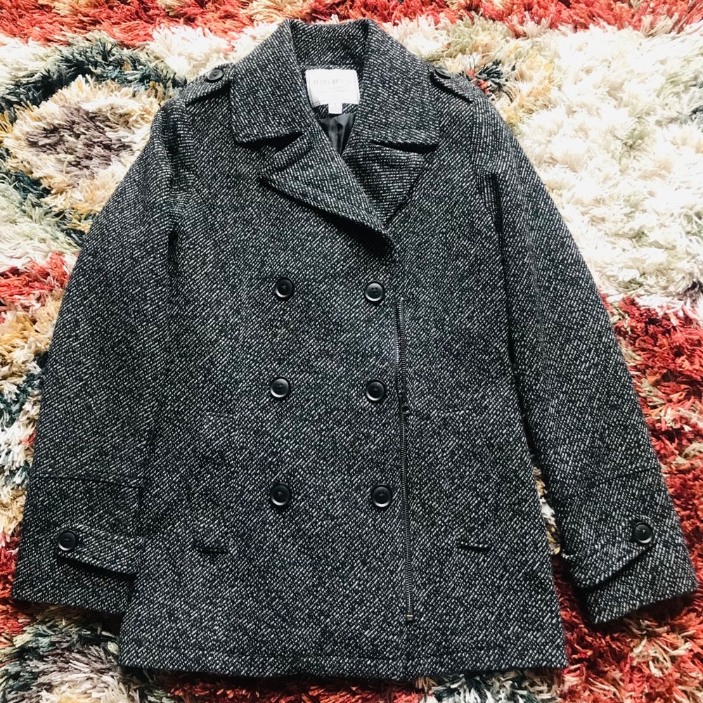 Black and white winter pea coat Lucky brand Small